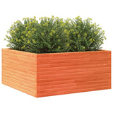 Garden Planter Wax Brown 100x100x46 cm Solid Wood Pine 3282431