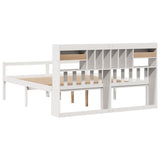 Bookcase Bed without Mattress White 180x200 cm Super King Solid Wood Pine 3322062