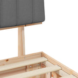 Bed Frame with Upholstered Headboard Light Grey 140 x 200 cm 877484