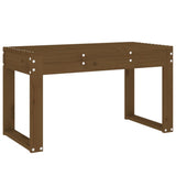 Garden Bench Honey Brown Solid Pine Wood Medium Durable 825089