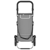 Shopping Trolley Grey 36.5 x 46.5 x 100.5 cm Oxford fabric 42002335