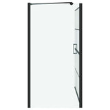 Bath Shower Screen Black and Transparent 116 x 68 x 128 cm 42018558