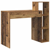 Desk with Shelf Old Wood 100 x 40 x 90 cm Engineered Wood 869320
