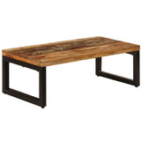 Coffee Table 100x50x35 cm Solid Reclaimed Wood and Steel 247338