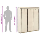 Wardrobe Cream Non-woven fabric Collapsible Wardrobe 282455