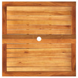 Garden Table Beige 80x80x75 cm Poly Rattan Acacia Wood 366275