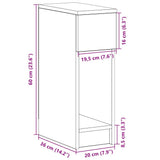Bedside Cabinet with Drawer White 20x36x60 cm 858695