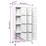 Locker Cabinet with 12 Compartments 90x45x180 cm 244476