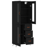 Highboard Black 69.5x34x180 cm Engineered Wood 3198570