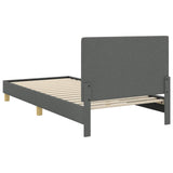 Children's Bed Frame with Headboard Dark Grey 90 x 190 cm 42010995