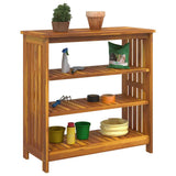 Garden Cabinet Natural 90 x 40 x 90cm Solid Acacia Wood 42001363
