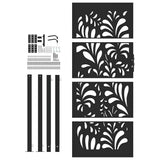Garden Gate Black 100x200 cm Steel Wave Design 4100973