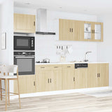 7 Piece Kitchen Cabinet Set Porto Sonoma Oak Engineered Wood 3314754