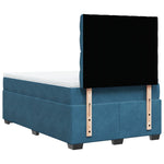 Box Spring Bed with Mattress Blue 120x190 cm Small Double Velvet 3290868