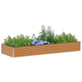 Garden Raised Bed 290 x 100 x 36 cm Galvanised Steel 42017360