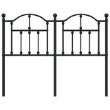 Headboard Black Steel Durable Headboard Rectangular 353470