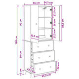 Cabinet Set 2 pcs Grey Sonoma 66 x 34.5 x 90 cm Engineered Wood 3416886