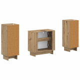 2 Piece Bathroom Cabinet Set EDE Artisan Oak Engineered Wood 3417989