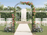 Garden Arch with Lock Black 203 x 50 x 218 cm 42021346