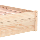 Bed Frame without Mattress Solid Wood 75x190 cm Small Single Small Single 814909