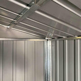 Garden Shed Brown 192x152.5x237 cm Galvanised Steel 364532
