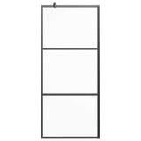 Shower walls Black 80 x 195 cm Glass and Aluminium 151876