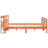 Bed Frame without Mattress Wax Brown 200x200 cm Solid Wood Pine 3305848