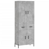 Highboard Concrete Grey 69.5x34x180 cm Engineered Wood 3199885