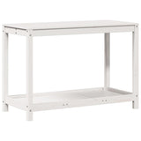 Potting Table with Shelf White 108x50x75 cm Solid Wood Pine 832403