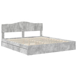 Storage Bed Concrete Grey 180 x 200 cm Engineered Wood 3413071