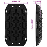 Traction Board 2 pcs Black 57.5 x 30.5 x 5.5 cm 42040603