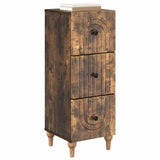 Drawer Cabinet Smoked Oak 33 x 34.5 x 90 cm Engineered Wood 894160