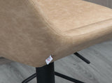 Retro Bar Stools Set of 2, Adjustable Kitchen Stool, Upholstered Bar Chairs with Back, Swivel Seat, T3398P328173