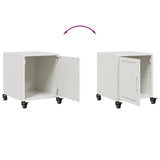 Bedside Cabinet White 36x39x43.5 cm Steel 846624