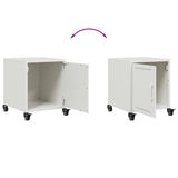 Bedside Cabinets 2 pcs White 36x39x43.5 cm Steel 846625