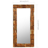 Wall Mirror Solid Reclaimed Wood 60x120 cm 246419