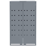 Wheelie Bin Storage for 3 Bins Grey 207x79x117 cm Steel 3279988