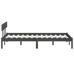 Bed Frame without Mattress Grey Solid Wood Small Double 810119