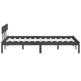 Bed Frame without Mattress Grey Solid Wood Small Double 810119