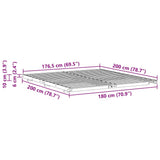 Floor Bed Frame Brown 180 x 200 cm Solid pine wood 873061