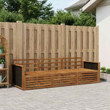 Outdoor Sofa Set 3 pcs Natural Solid Acacia Wood 3382952