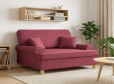 XXL Armchair with Cushions Wine Red Fabric 42043507
