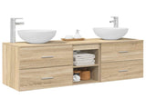 Bathroom Cabinet Set 3 pcs Sonoma Oak 49.5 x 35 x 63 cm 3405789
