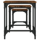 Nesting Coffee Tables 3 pcs Smoked Oak Engineered Wood 838935