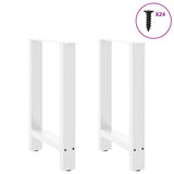 ZNTS Coffee Table Legs White 2 pcs 50x cm Steel 4013301