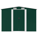 Garden Storage Shed Green Metal 257x205x178 cm 42910