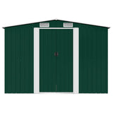 Garden Storage Shed Green Metal 257x205x178 cm 42910