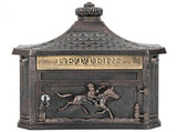 Wall Mounted Mailbox Bronze 40.5 x 16 x 45 cm Cast Aluminum 42023503