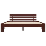 Bed Frame without Mattress Dark Brown 180x200 cm Solid Wood Pine 283177