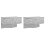 Wall-mounted Bedside Cabinets 2 pcs Concrete Grey 810944